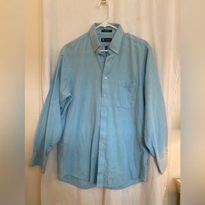 Chaps Long Sleeved Subtle Striped Button Down Dress Shirt. Size 15-15 1/2 32/33